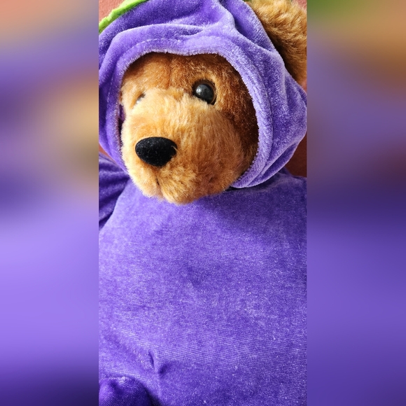 Blueberry Sugar Plum Bear with Basket Plush 11" - Picture 2 of 5